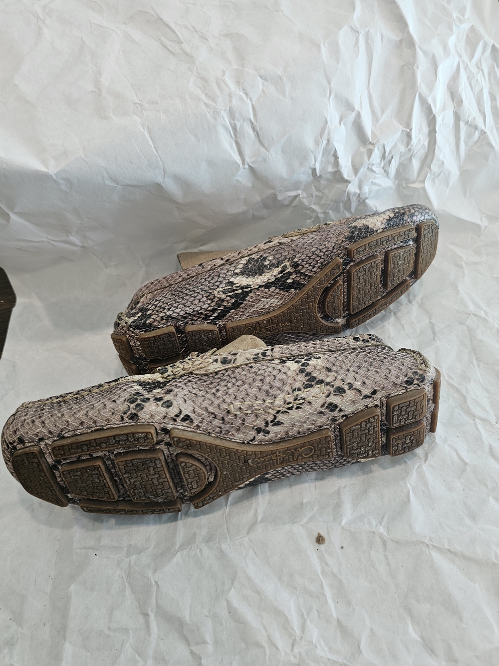 Cole Haan Snakeskin Print Leather Loafer Flats Slip On Round Toe Women 7.5 - Picture 9 of 9